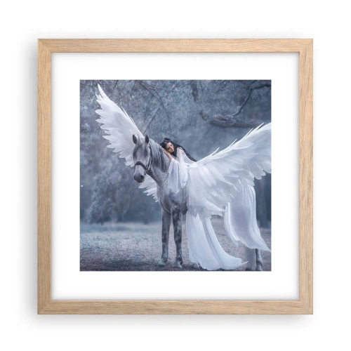 Affiche dans un chêne clair - Poster - Un moment inspiré - 30x30 cm