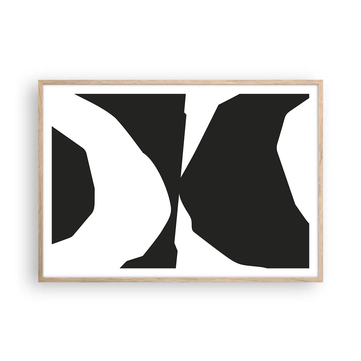 Affiche dans un chêne clair - Poster - Positif négatif - 100x70 cm