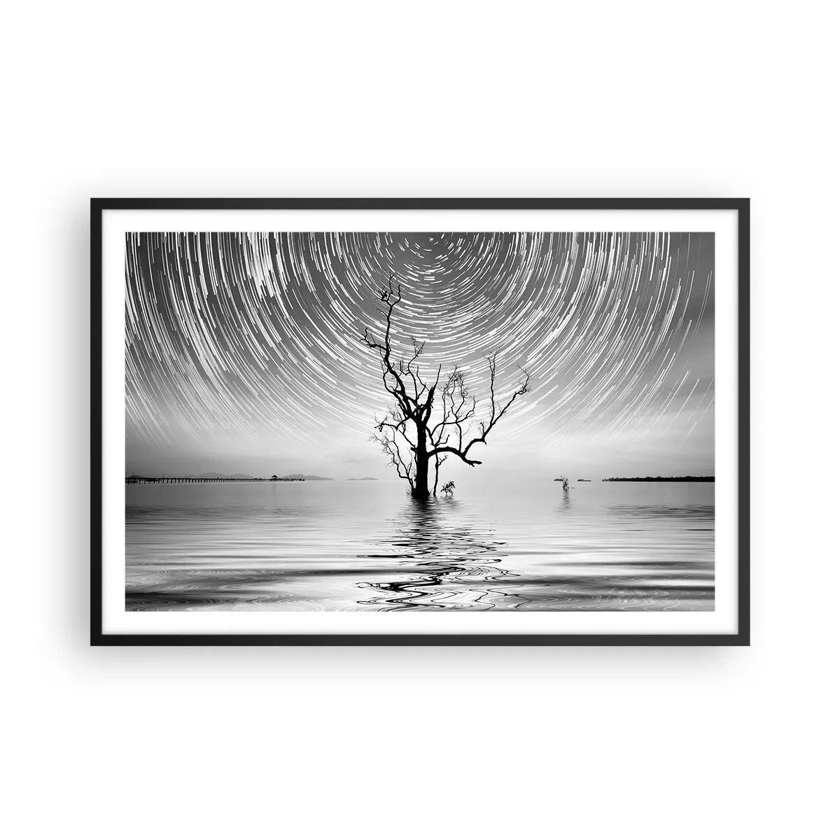 Affiche dans un cadre noir - Poster - La symphonie de la nature - 91x61 cm