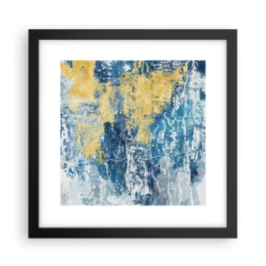 Affiche dans un cadre noir - Poster - Abstraction du temps - 30x30 cm