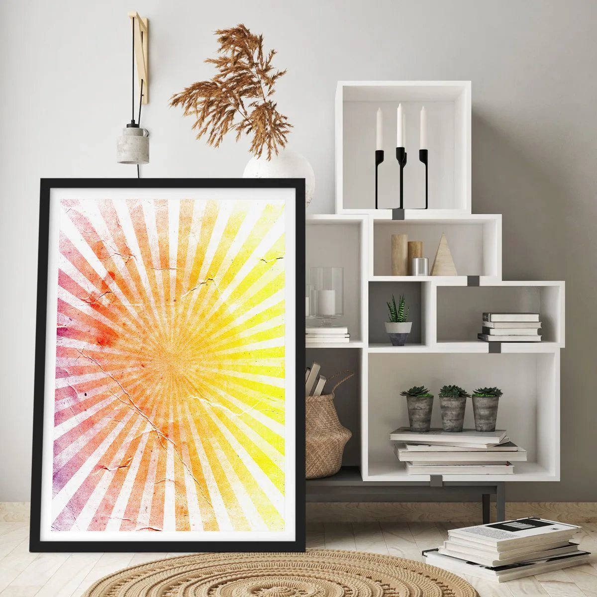 Affiche dans un cadre noir - Poster - Levant et couchant - 61x91 cm