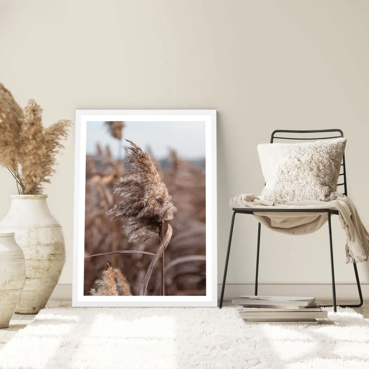 Affiche dans un cadre blanc - Poster - Il est temps de s'envoler avec le vent - 50x70 cm