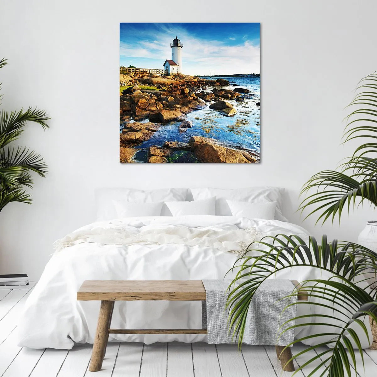 Impression sur toile - Image sur toile - Revenez heureux, j'attends - 40x40 cm