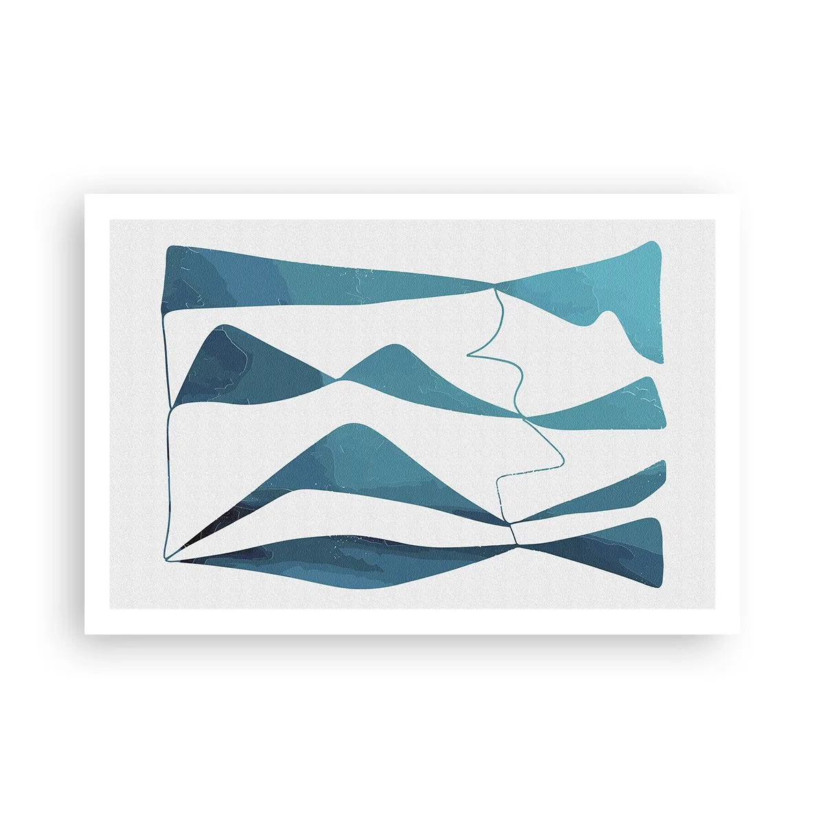 Affiche - Poster - Abstraction : composé turquoise - 91x61 cm