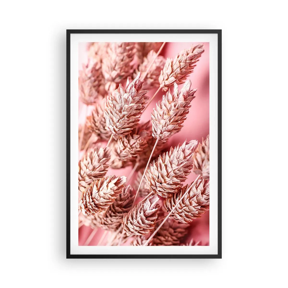 Affiche dans un cadre noir - Poster - Une cascade florale en rose - 61x91 cm