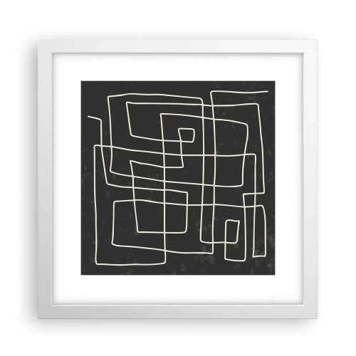 Affiche dans un cadre blanc - Poster - Pas aussi simple - 30x30 cm