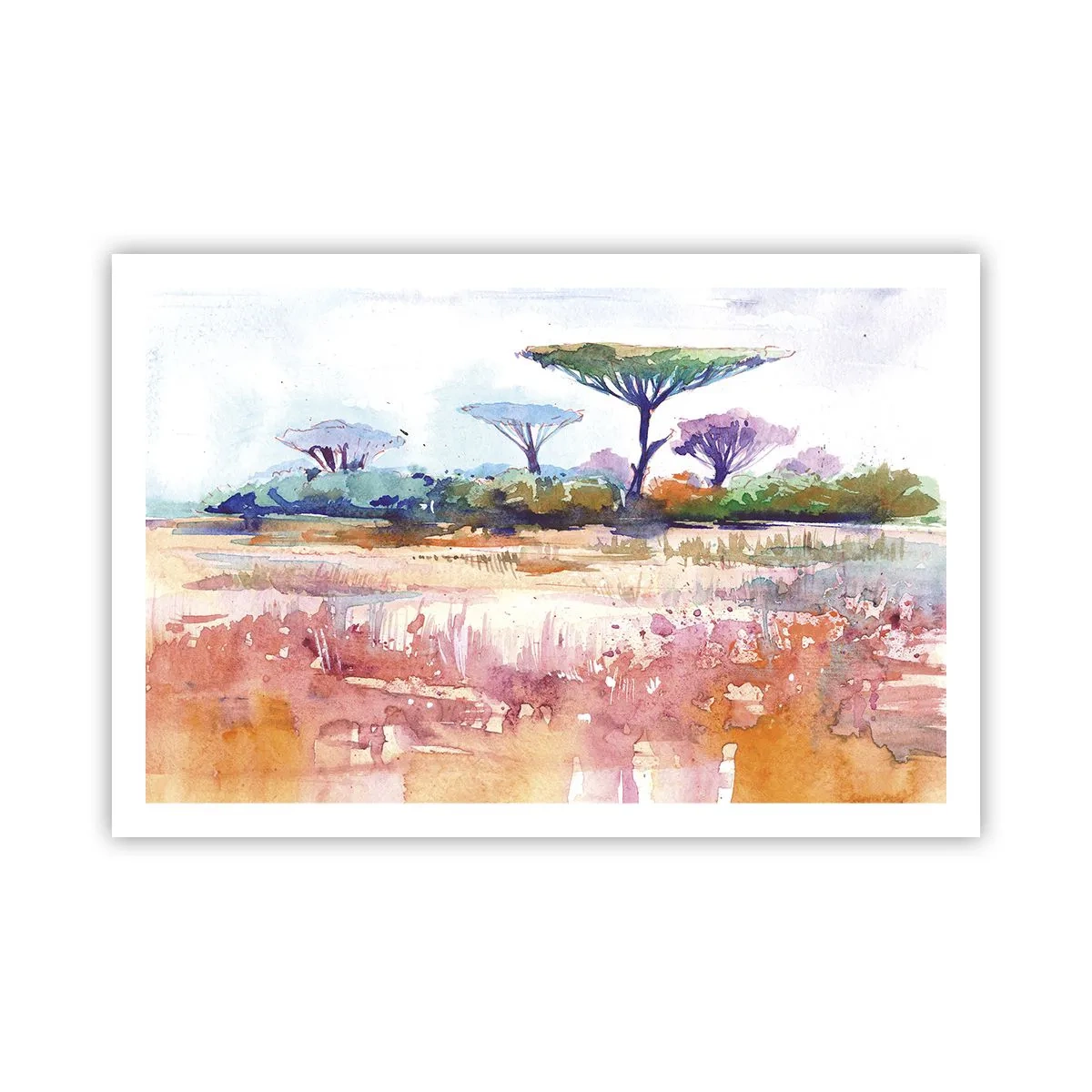 Affiche - Poster - Couleurs de savane - 91x61 cm