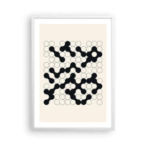 Affiche dans un cadre blanc - Poster - Jeu chinois – variation - 50x70 cm