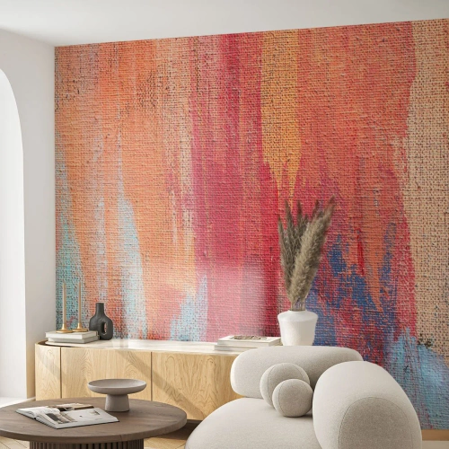 Papier Peint Photo Standard Eco - Ecoulement de l'arc-en ciel - Abstraction, Morceau, Peinture - 500x350 cm