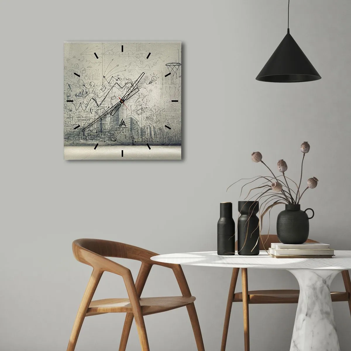 Horloge murale - Pendule murale - Ma vie fantastique en ville - 30x30 cm