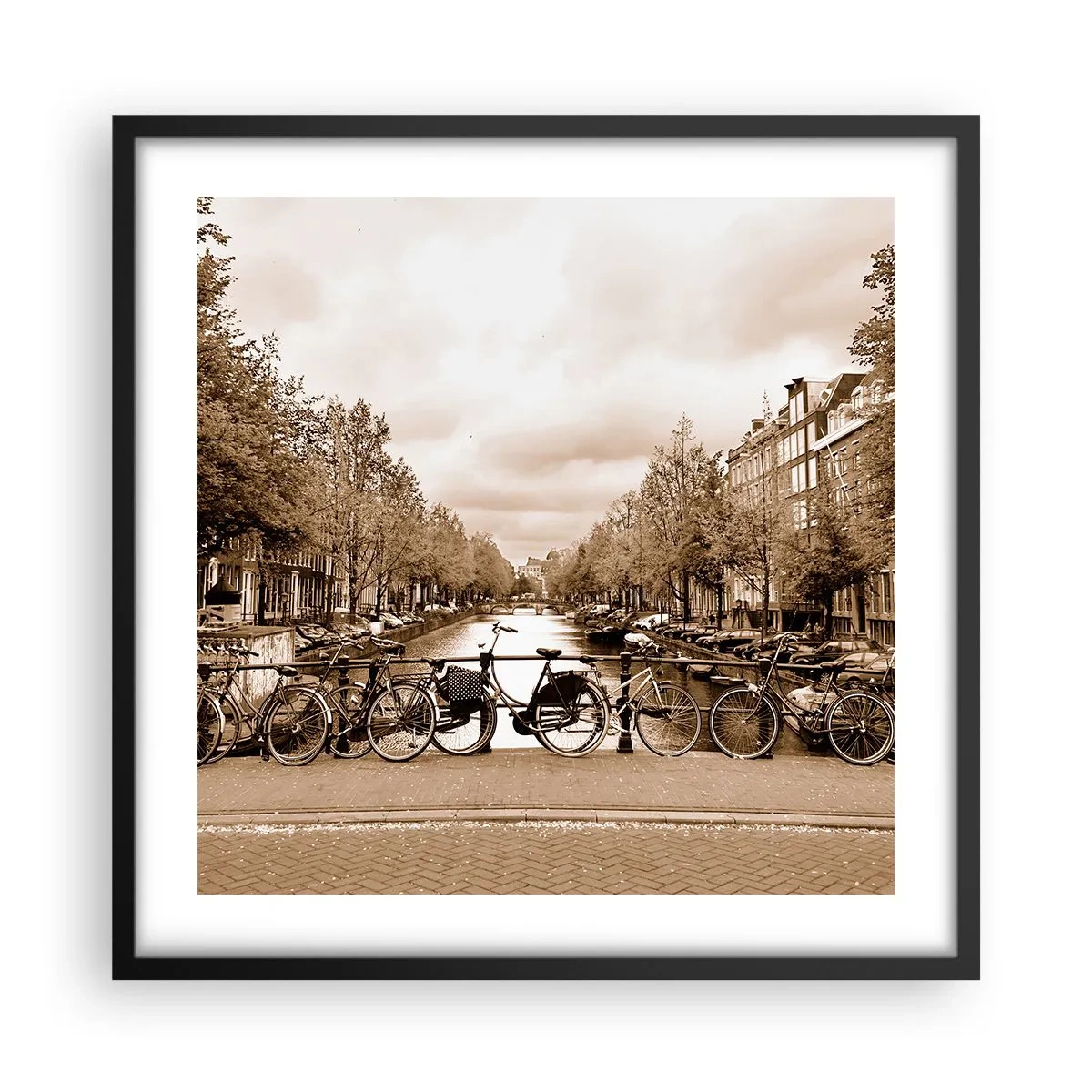 Affiche dans un cadre noir - Poster - Ambiance hollandaise - 50x50 cm