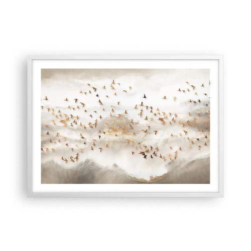 Affiche dans un cadre blanc - Poster - Il est l'heure… - 70x50 cm