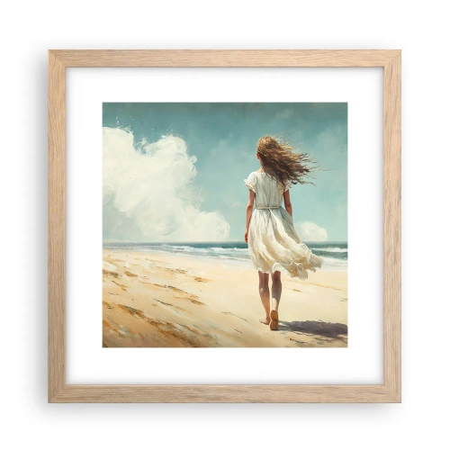 Affiche dans un chêne clair - Poster - Pour rencontrer le soleil et le vent - 30x30 cm