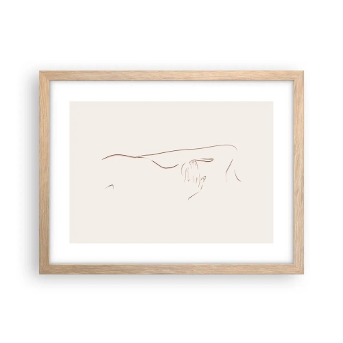 Affiche dans un chêne clair - Poster - La forme du désir - 40x30 cm