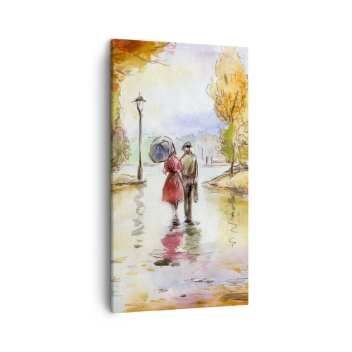 Impression sur toile - Image sur toile - Automne romantique dans le parc - 45x80 cm