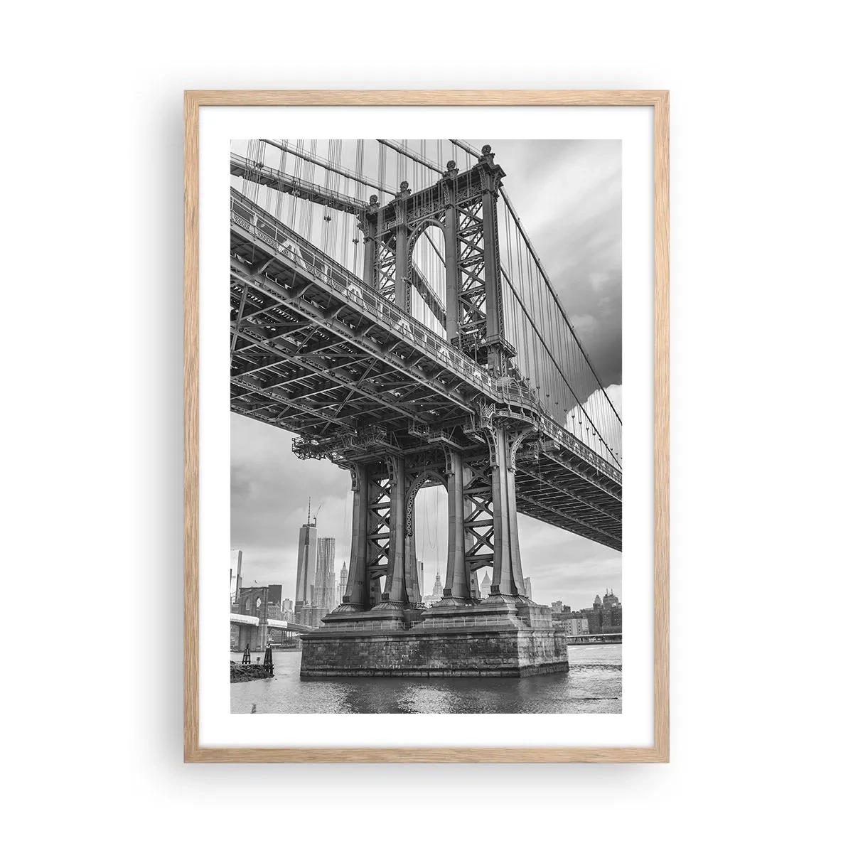 Affiche dans un chêne clair - Poster - Au coeur de la ville - 50x70 cm