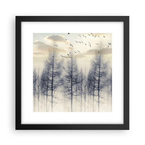 Affiche dans un cadre noir - Poster - L'âme de la forêt - 30x30 cm