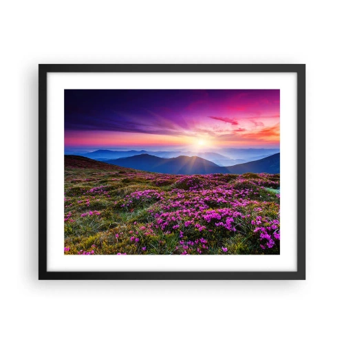 Affiche dans un cadre noir - Poster - Les herbes sentaient les grappes fraîches de la récolte - 50x40 cm