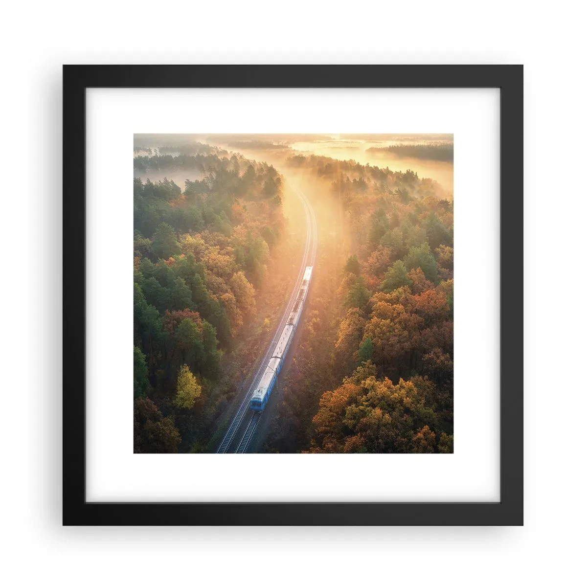 Affiche dans un cadre noir - Poster - Voyage printannier - 30x30 cm