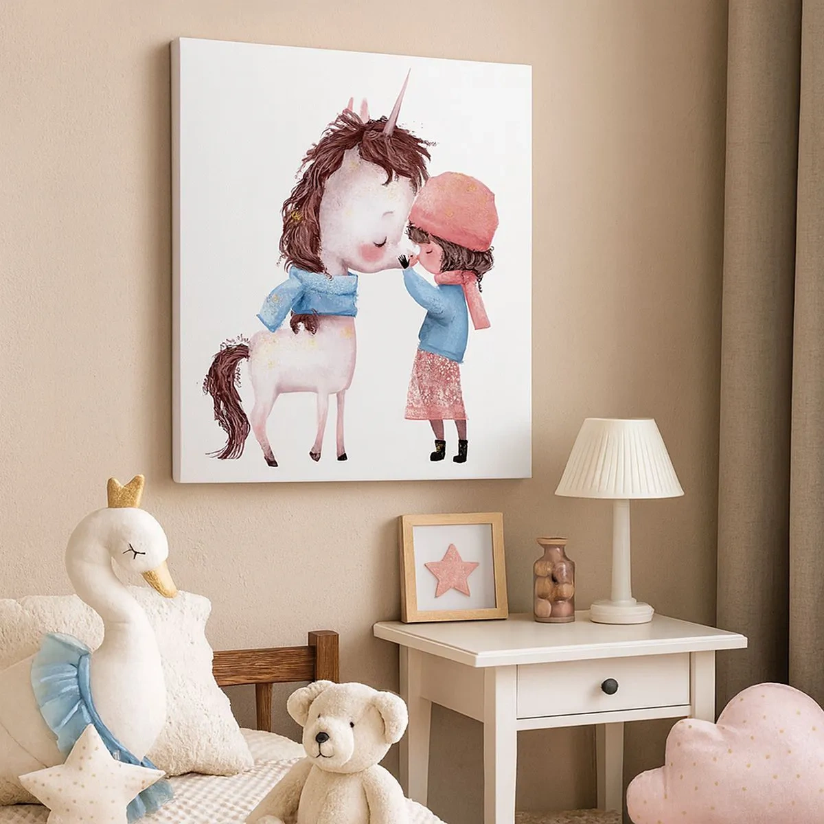 Impression sur toile - Image sur toile - Histoire d'hiver - 30x30 cm