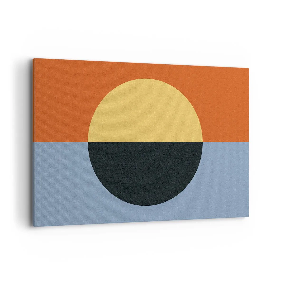 Impression sur toile - Image sur toile - Abstraction géométrique aux couleurs contrastées - 120x80cm - Composition de chaleur et de fraîcheur - Décoration murale moderne pour le salon et la chambre ARTTOR