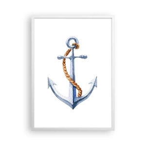 Affiche dans un cadre blanc - Poster - Ah l'aventure ! - 50x70 cm