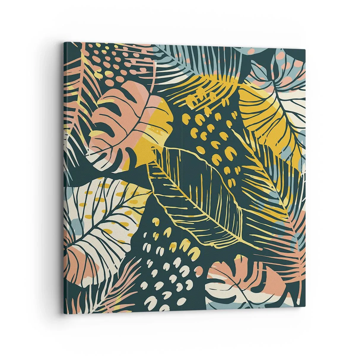 Impression sur toile - Image sur toile - Fantaisie feuillue - 70x70 cm