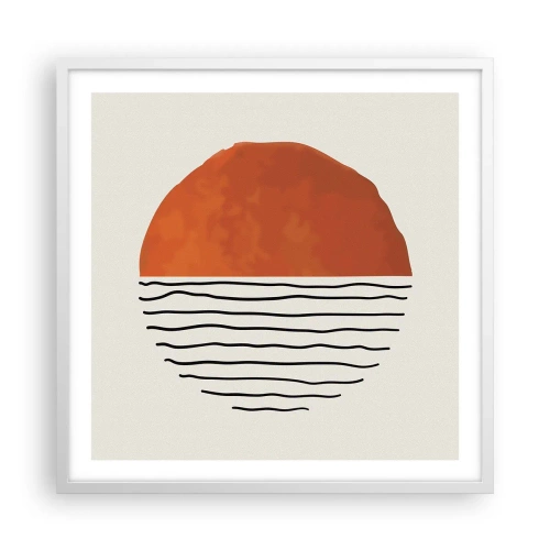 Affiche dans un cadre blanc - Poster - Dans un climat japonnais - 60x60 cm