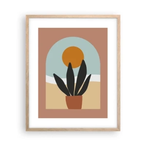 Affiche dans un chêne clair - Poster - Petits bonheurs - 40x50 cm