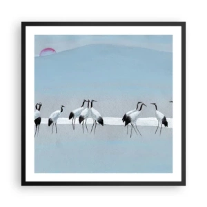 Affiche dans un cadre noir - Poster - Après une chaude journée - 60x60 cm