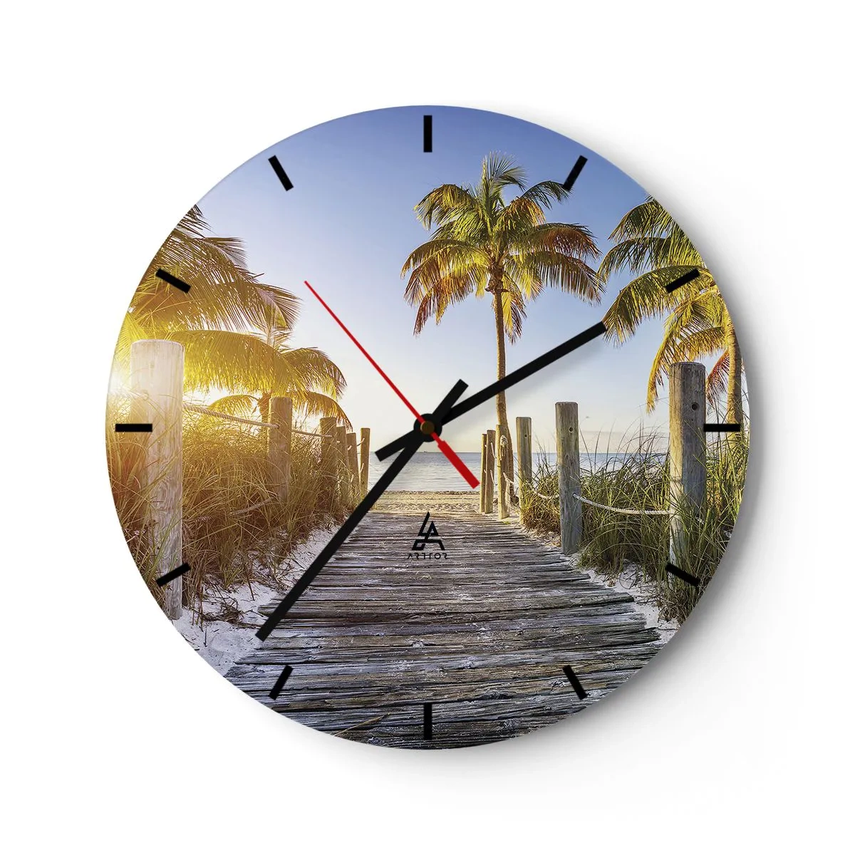 Horloge murale - Pendule murale - Directement au paradis - 40x40 cm