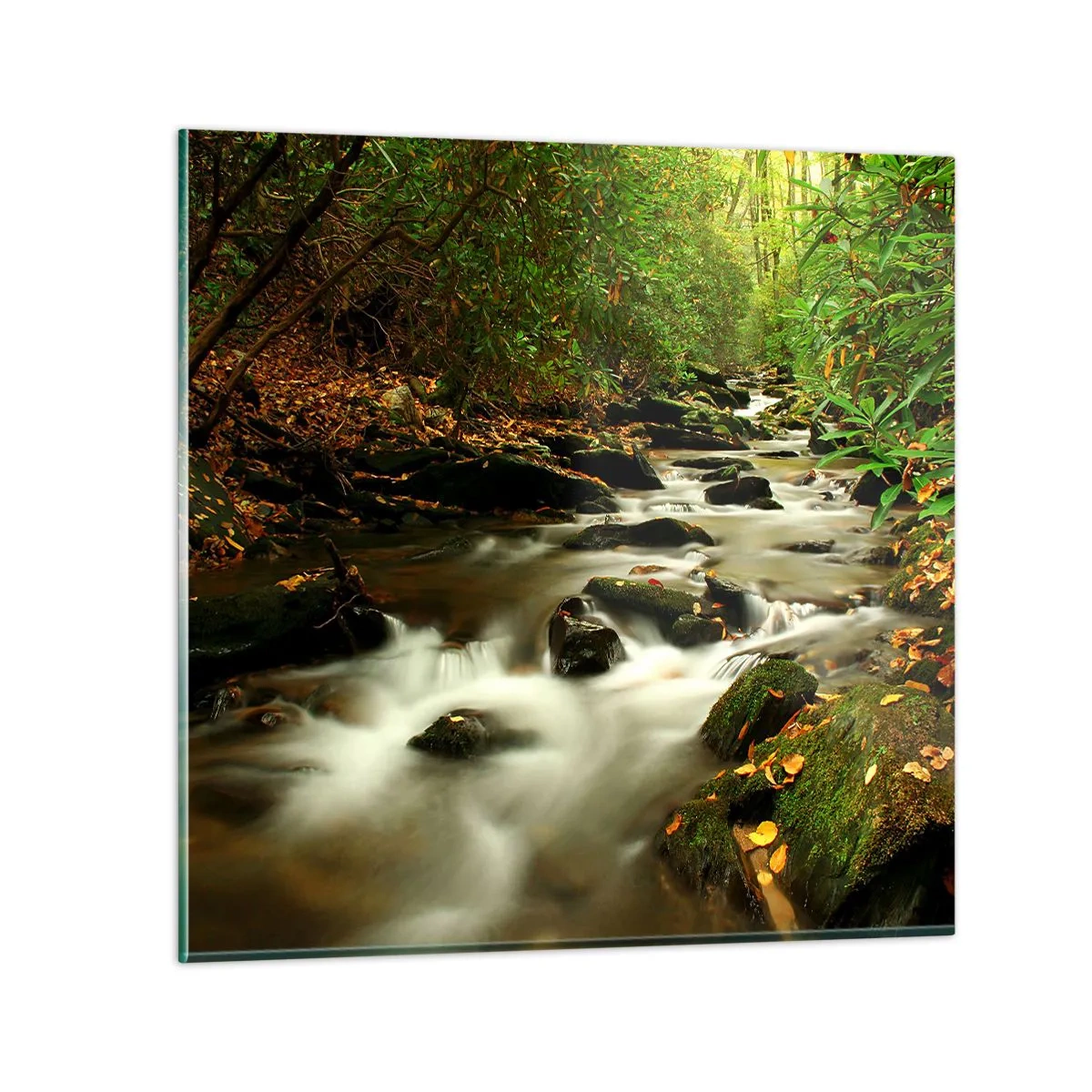 Impression sur verre - Image sur verre - Comme de l'argent liquide - 70x70 cm