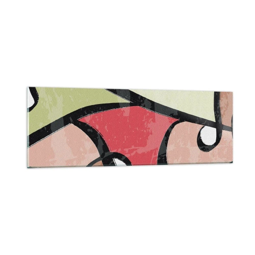 Impression sur verre - Image sur verre - Pirouettes parmi les couleurs - 90x30 cm