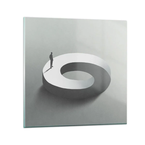 Impression sur verre - Image sur verre - Et sois intelligent ici - 70x70 cm