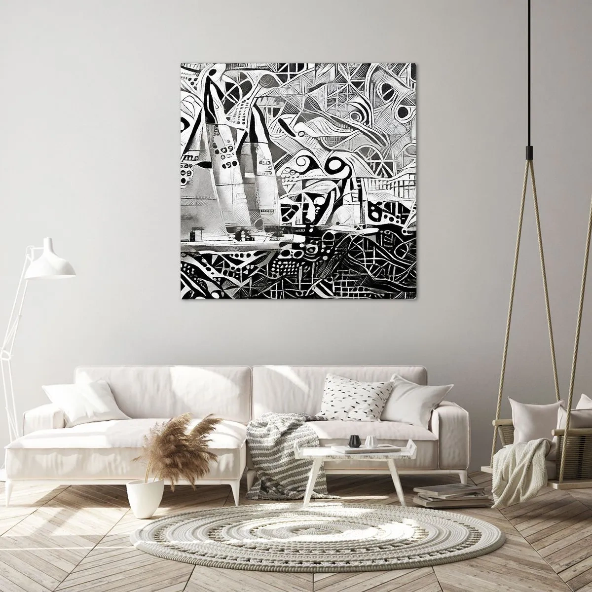 Impression sur toile - Image sur toile - Entre les vagues - 60x60 cm