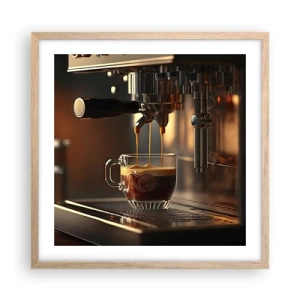 Affiche dans un chêne clair - Poster - Un mélange sensuel - 50x50 cm