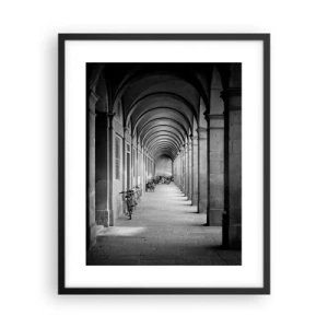 Affiche dans un cadre noir - Poster - Sous les arcades - 40x50 cm