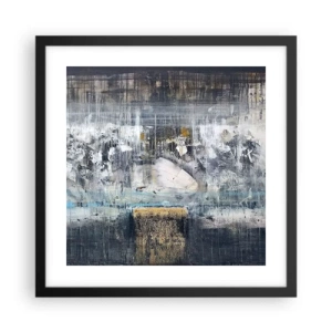 Affiche dans un cadre noir - Poster - Comme sur la glace, comme après décembre - 40x40 cm