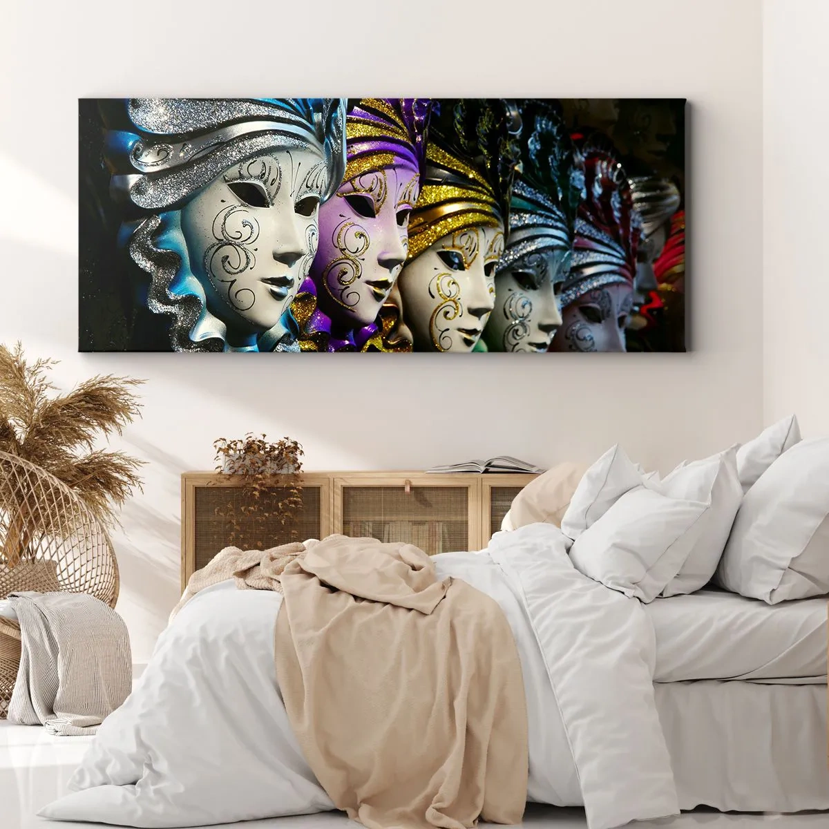 Impression sur toile - Image sur toile - Mystère en or et argent - 100x40 cm