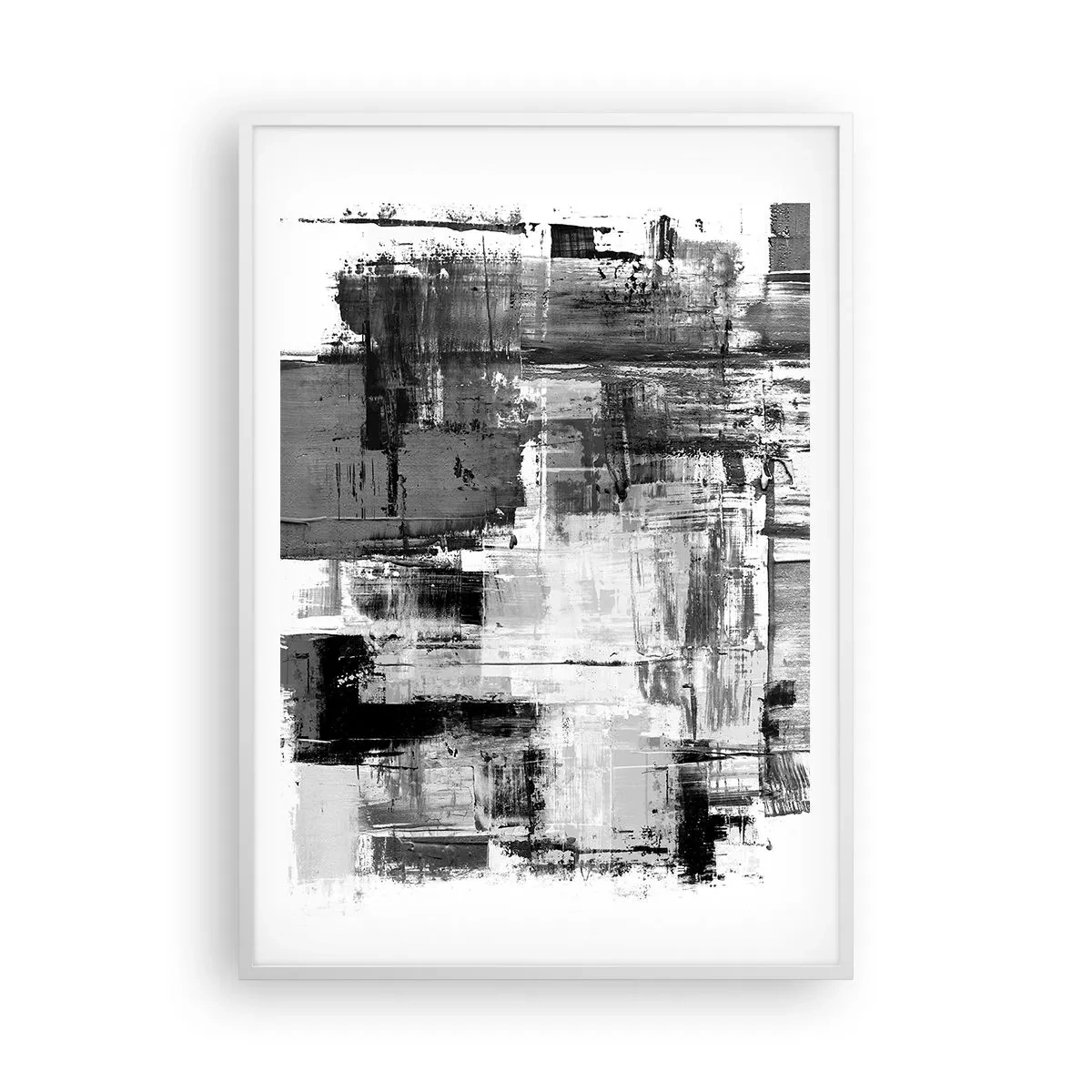 Affiche dans un cadre blanc - Poster - Le gris est beau - 70x100 cm