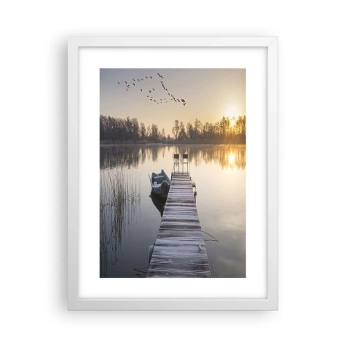 Affiche dans un cadre blanc - Poster - Je reviendrai - 30x40 cm