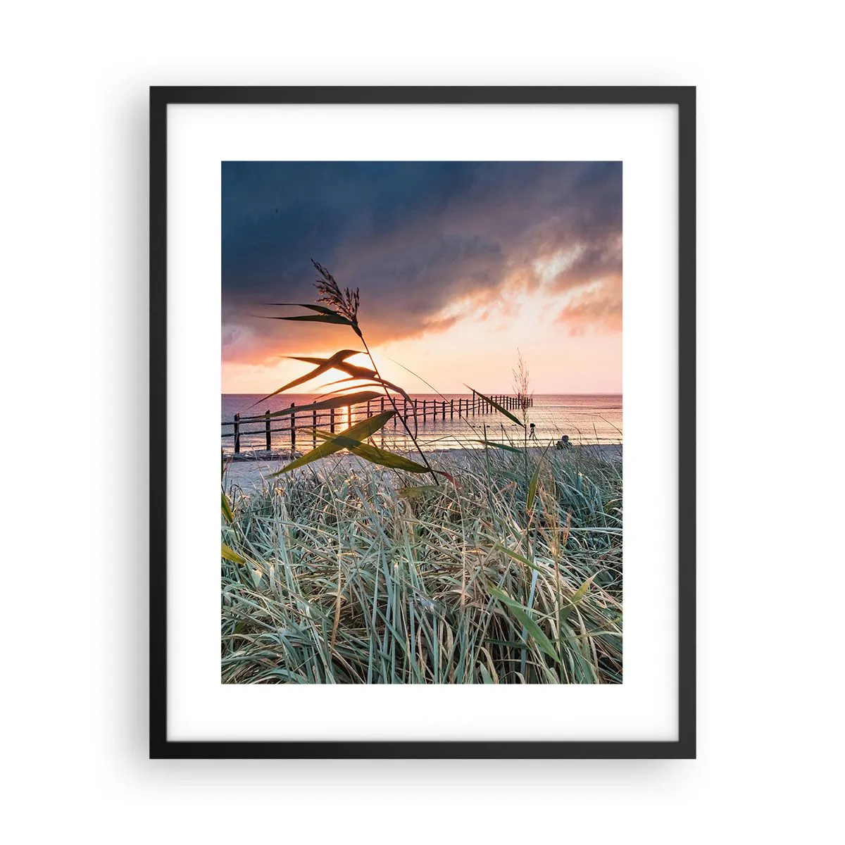 Affiche dans un cadre noir - Poster - Ça ne passe pas avec le vent - 40x50 cm