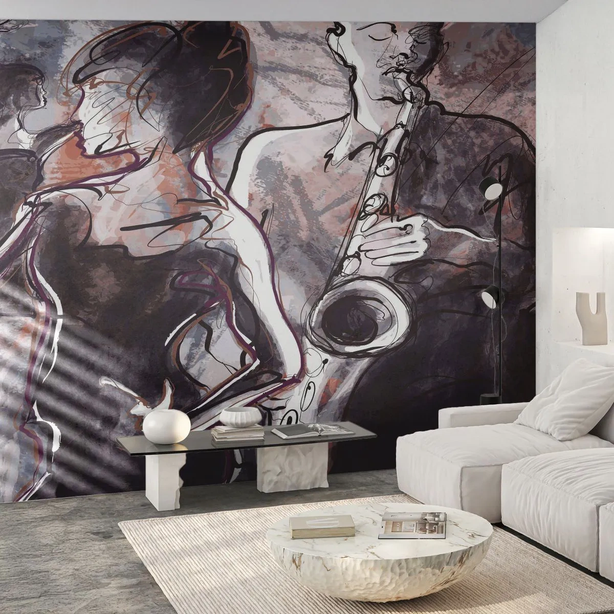 Papier Peint Autocollant Deluxe Sticker - Ne faire qu'un avec la musique - Musique, le jazz, Danse - 500x350 cm