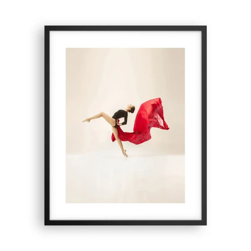 Affiche dans un cadre noir - Poster - Rouge et noir - 40x50 cm