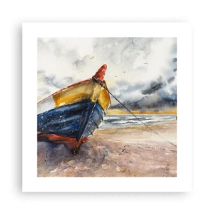 Affiche - Poster - Repos sur le rivage - 40x40 cm