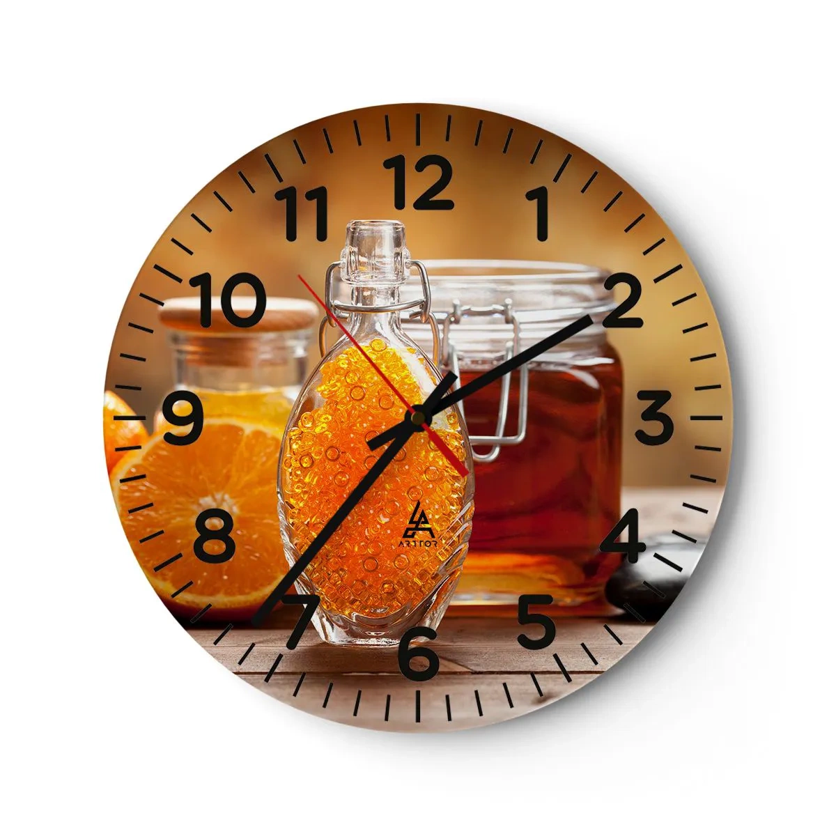 Horloge murale - Pendule murale - Saveurs et arômes ensoleillés - 40x40 cm