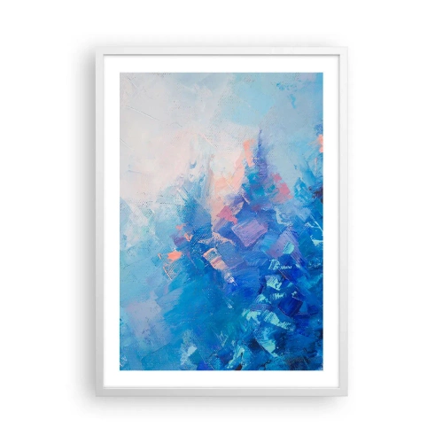 Affiche dans un cadre blanc - Poster - Abstraction hivernale - 50x70 cm