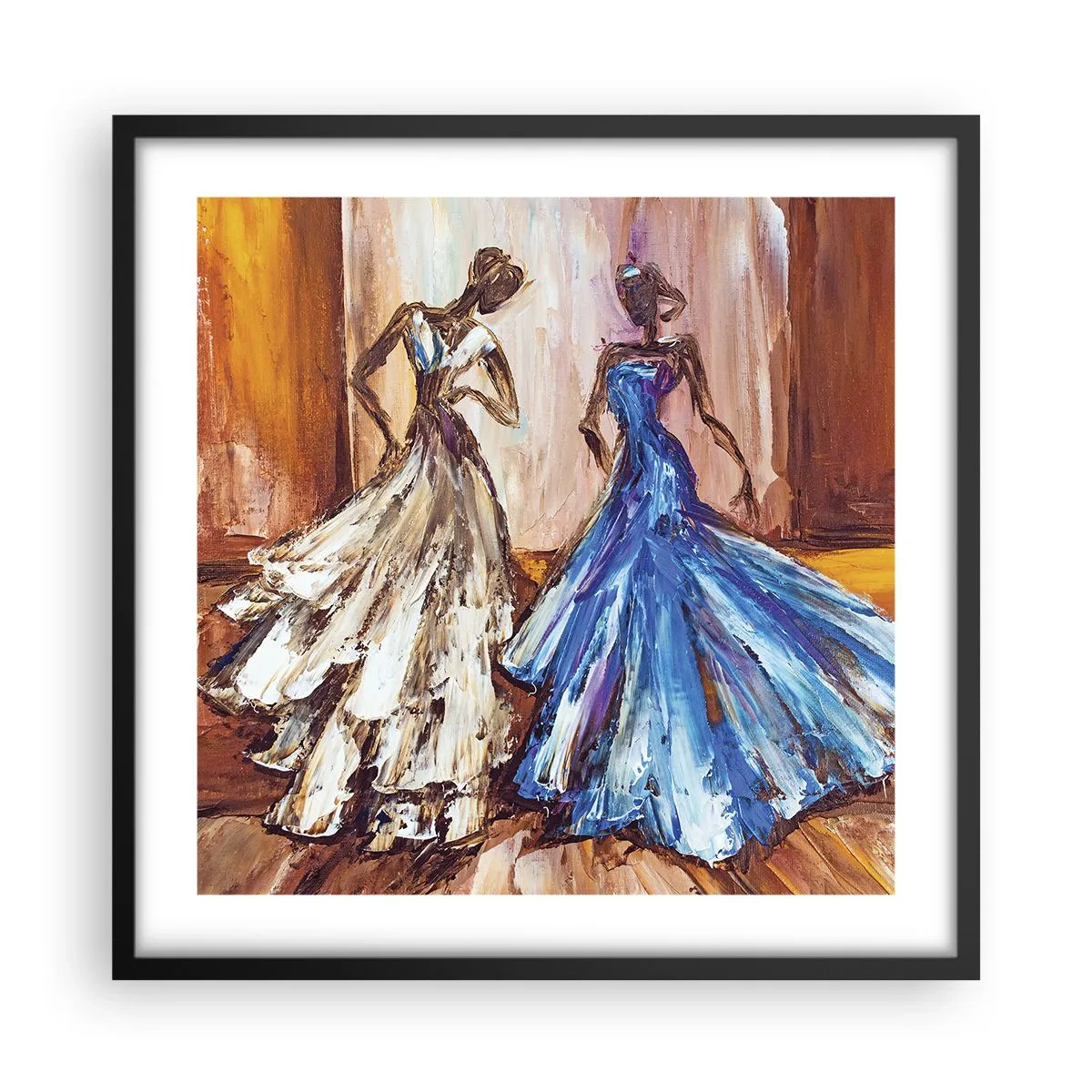 Affiche dans un cadre noir - Poster - Un duo reconnaissant - 50x50 cm