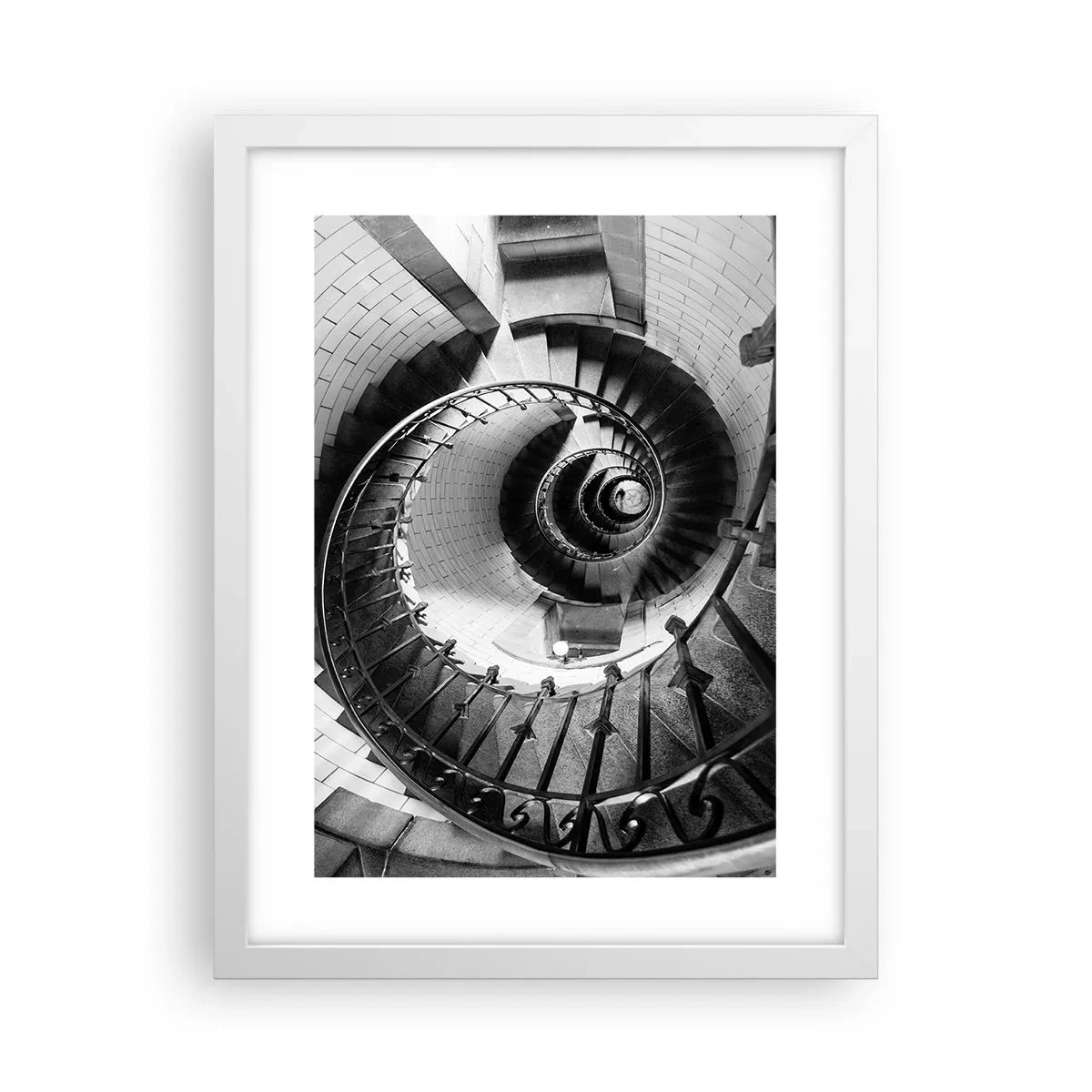 Affiche dans un cadre blanc - Poster - De plus en plus haut - 30x40 cm