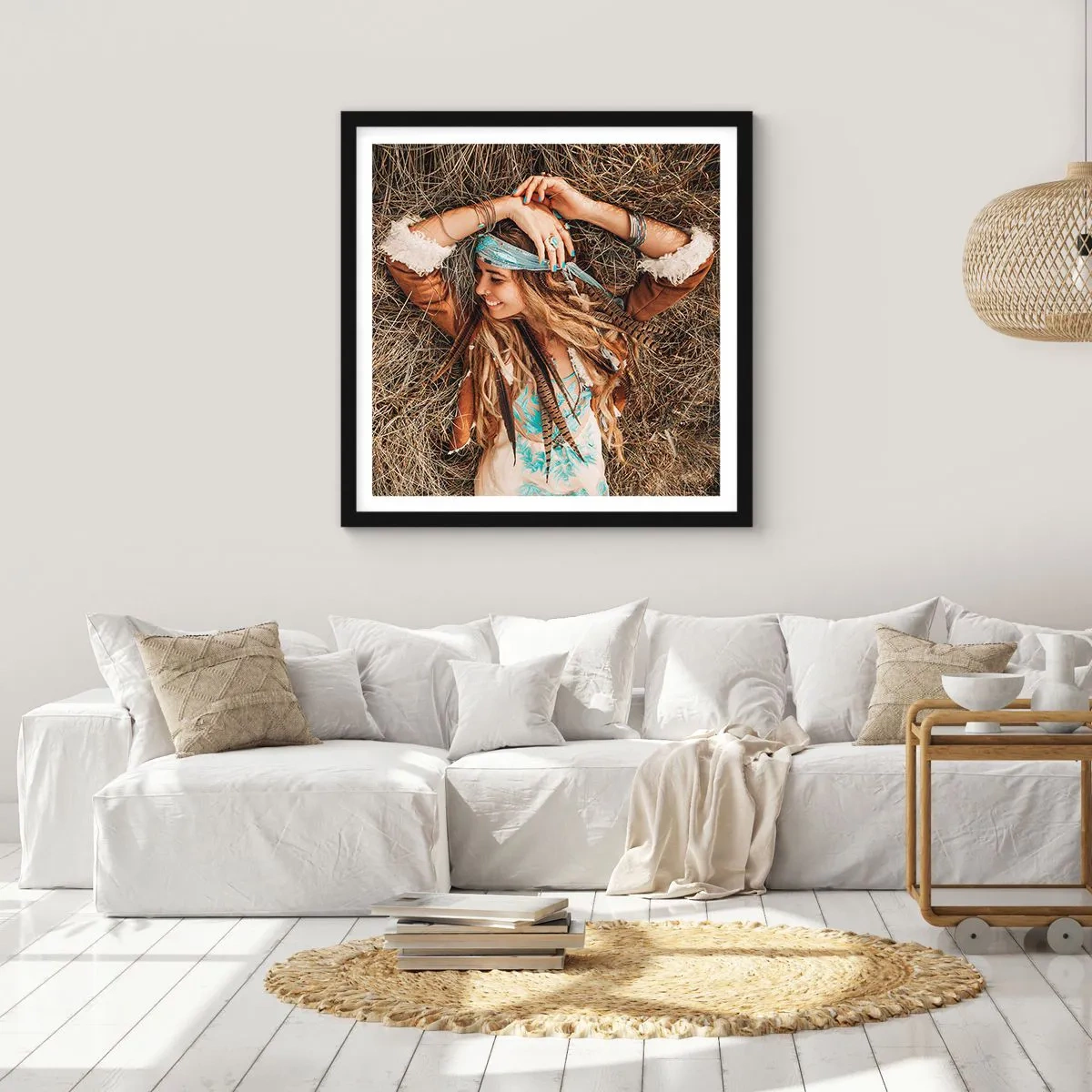 Affiche dans un cadre noir - Poster - En route vers les années d'amour - 30x30 cm